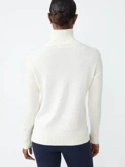 J.McLaughlin Dina Cashmere Turtleneck Ivory Best