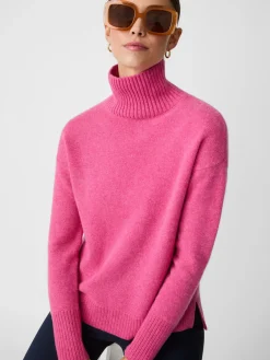 J.McLaughlin Dina Cashmere Turtleneck HeatherBlush Sale