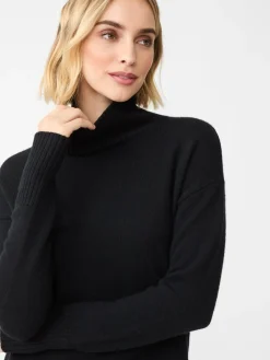 J.McLaughlin Dina Cashmere Turtleneck Black Fashion