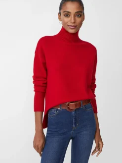 J.McLaughlin Dina Cashmere Turtleneck Rouge Outlet