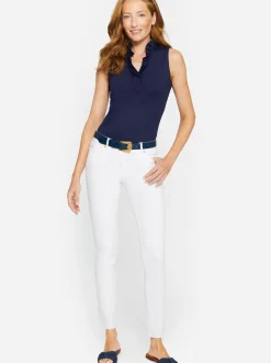 J.McLaughlin Durham Sleeveless Ruffle Top WinterNavy Online
