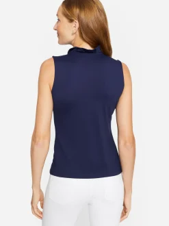 J.McLaughlin Durham Sleeveless Ruffle Top WinterNavy Online