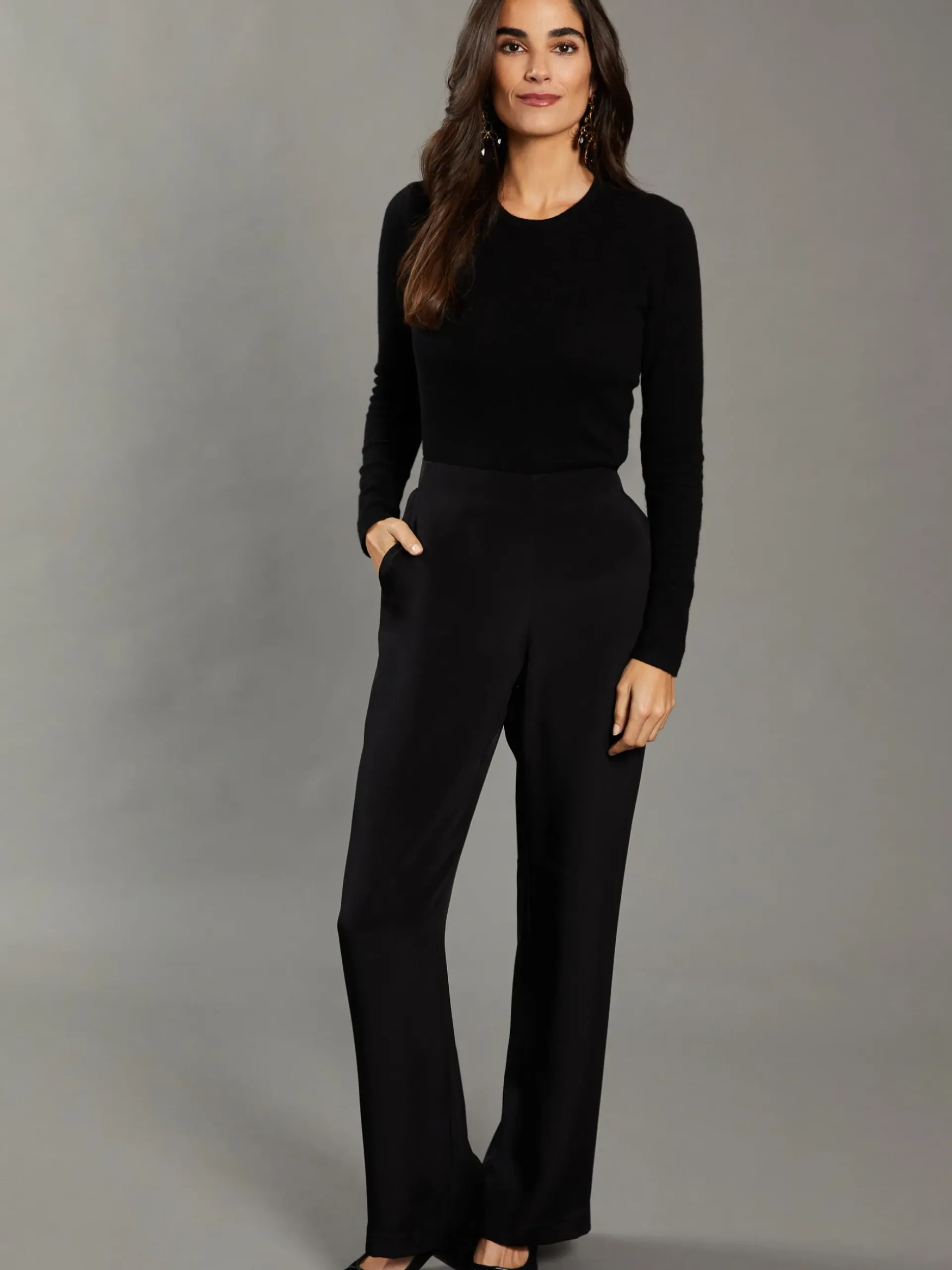J.McLaughlin Eleanor Silk Pants: RSVP x Steven Stolman Black Outlet