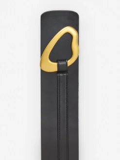 J.McLaughlin Ellingtone Leather Belt Black Fashion