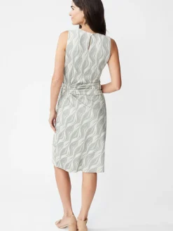 J.McLaughlin Elora Sleeveless Faux Suede Dress in Retro Sway Olive/Sand Discount