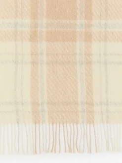 J.McLaughlin Federica Scarf in Plaid OffWhite/Camel New