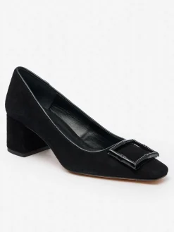 J.McLaughlin Feodora Suede Heels Black Hot