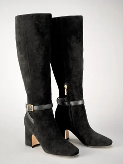 J.McLaughlin Gaia Suede Boots Black Discount