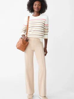 J.McLaughlin Galen Sweater in Stripe OffWhite/Multi Outlet