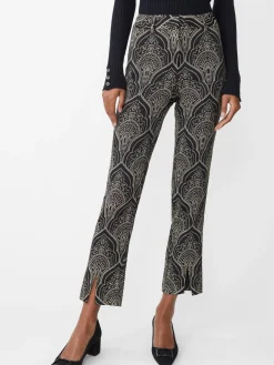 J.McLaughlin Grier Pants in Persian Paisley Jacquard Black/Gold Sale