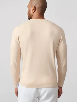 J.McLaughlin Harney Sweater HeatherOatmeal/OffWhite Outlet