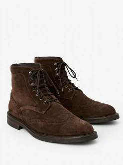 J.McLaughlin Harris Wingtip Country Boots DarkBrown Discount