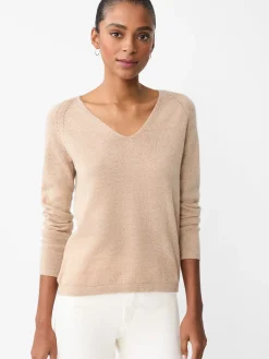 J.McLaughlin Hartley Cashmere Sweater HeatherBeachSand Best