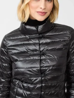 J.McLaughlin Hayes Puffer Jacket ShinyBlack New