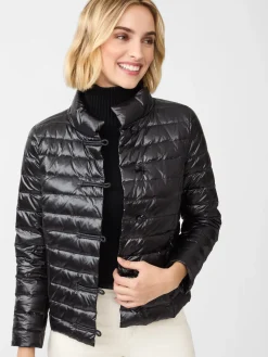 J.McLaughlin Hayes Puffer Jacket ShinyBlack New