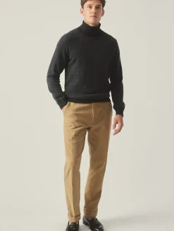 J.McLaughlin Islay Roll Neck Sweater in Birdseye Charcoal/Gray Fashion