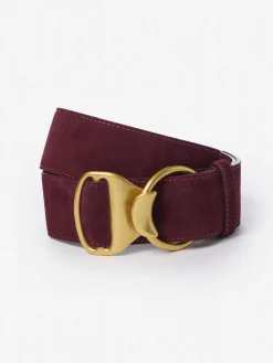 J.McLaughlin Isobel Suede Belt Burgundy Hot