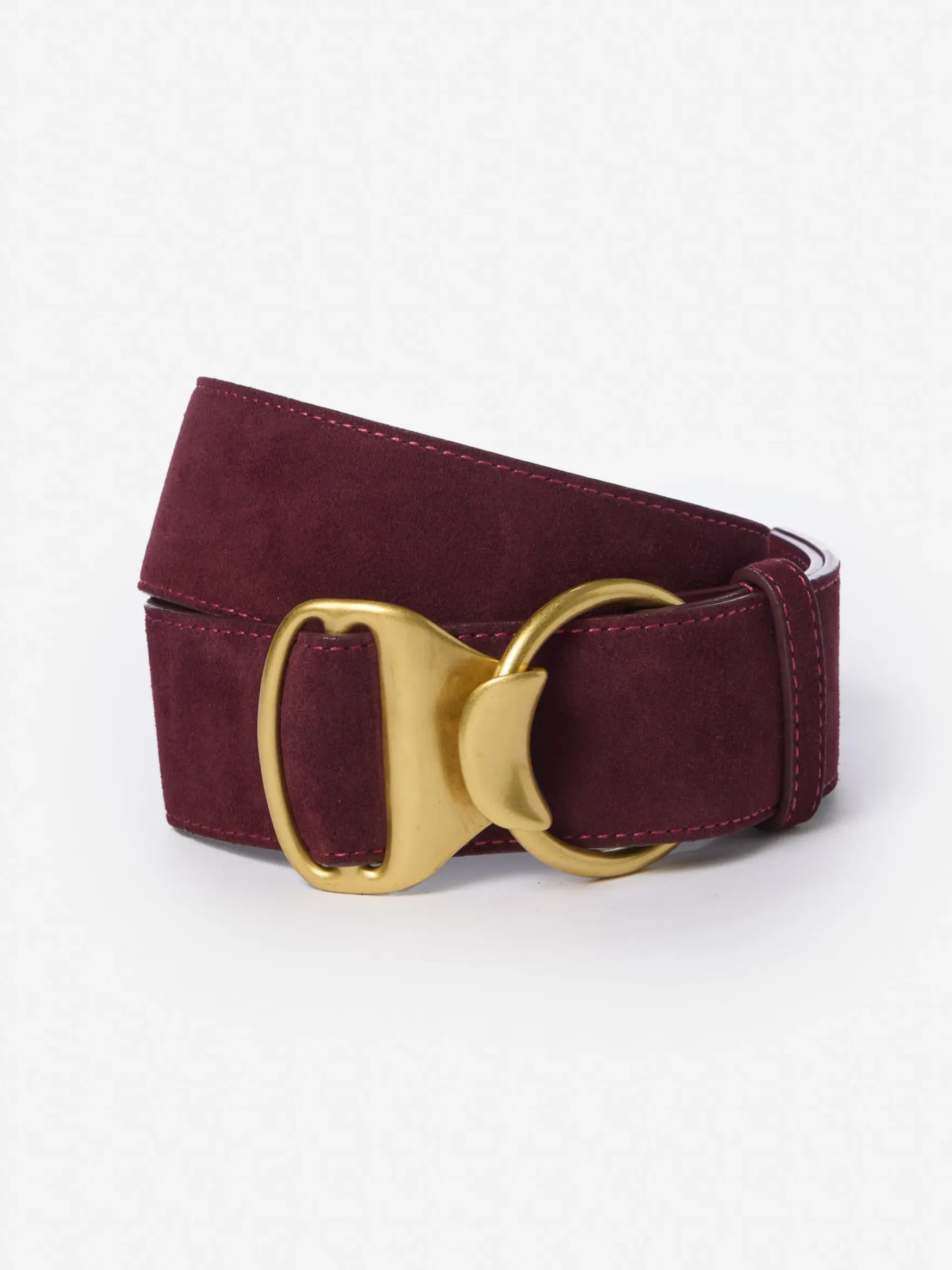 J.McLaughlin Isobel Suede Belt Burgundy Hot