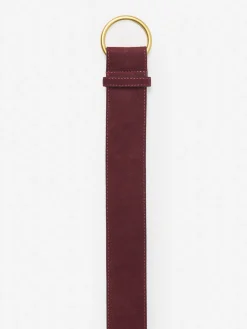 J.McLaughlin Isobel Suede Belt Burgundy Hot