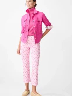 J.McLaughlin Ivy Pants in Midi Ibis Crest LightPink/Pink Sale