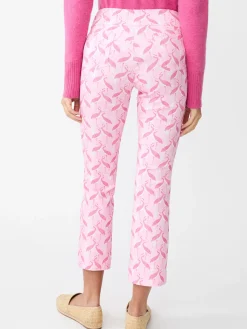 J.McLaughlin Ivy Pants in Midi Ibis Crest LightPink/Pink Sale