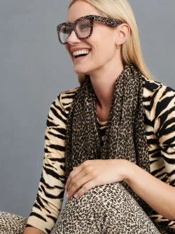 J.McLaughlin Jaden Readers in Leopard DarkBrownLeopard Online