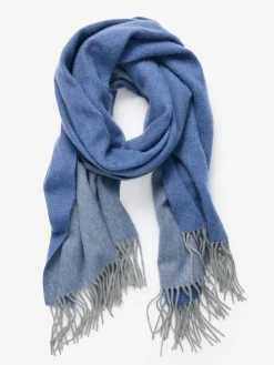 J.McLaughlin Jaipur Cashmere Scarf Navy/Gray Clearance