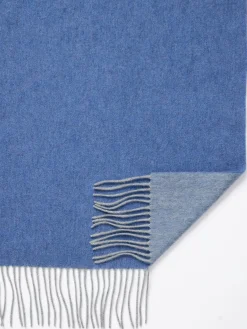 J.McLaughlin Jaipur Cashmere Scarf Navy/Gray Clearance