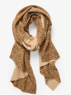 J.McLaughlin Jaipur Cashmere Scarf in Bengal Spot Camel/Brown Online