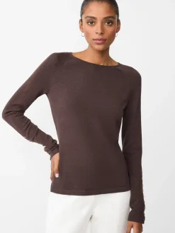 J.McLaughlin Jamey Sweater HeatherBrown Hot