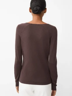 J.McLaughlin Jamey Sweater HeatherBrown Hot