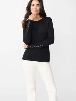 J.McLaughlin Jamey Sweater Black Discount