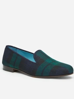 J.McLaughlin J.McL x Stubbs u0026 Wootton Slippers in Plaid BlackWatch Fashion