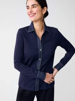 J.McLaughlin Joyann Shirt WinterNavy Hot