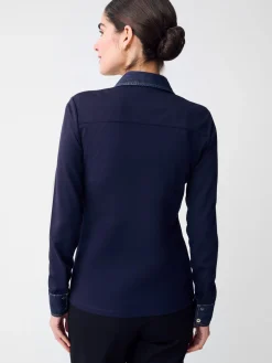 J.McLaughlin Joyann Shirt WinterNavy Hot