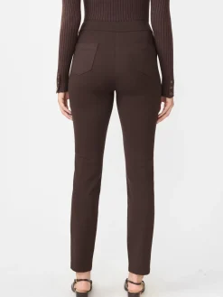 J.McLaughlin Jules Vegan Leather Leggings DarkBrown Outlet