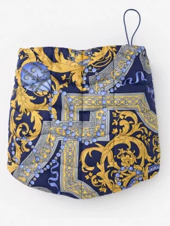 J.McLaughlin Karlie Snood in Faberge Egg Navy/Gold/Gray Clearance