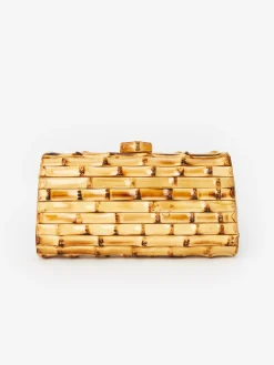 J.McLaughlin Kendra Bamboo Clutch Natural Hot