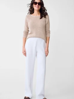 J.McLaughlin Kilian Linen Blend Pants White Discount