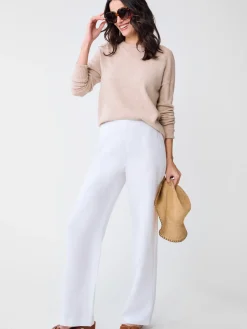 J.McLaughlin Kilian Linen Blend Pants White Discount