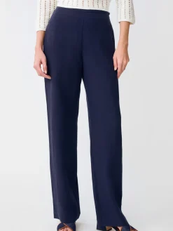 J.McLaughlin Kilian Linen Blend Pants Navy Fashion