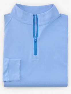 J.McLaughlin Kosta Performance 1/2 Zip Periwinkle New
