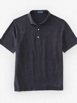 J.McLaughlin Larkspur Linen Polo Navy Clearance