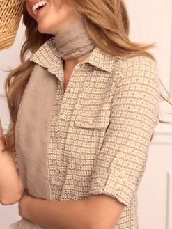J.McLaughlin Lawton Cashmere Scarf Taupe Sale