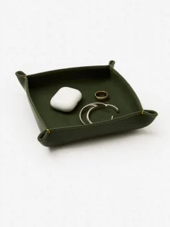 J.McLaughlin Leather Trinket Tray Green Clearance