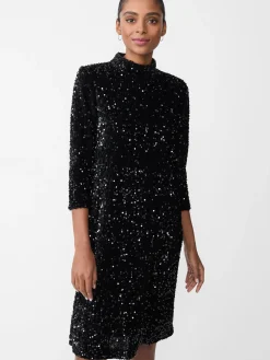 J.McLaughlin Leeza Sequin Dress Black Outlet