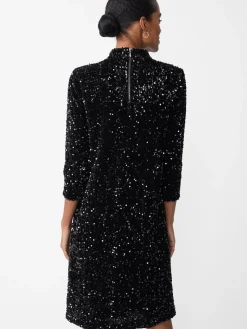 J.McLaughlin Leeza Sequin Dress Black Outlet