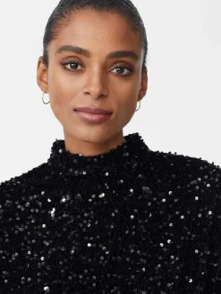 J.McLaughlin Leeza Sequin Top Black Sale