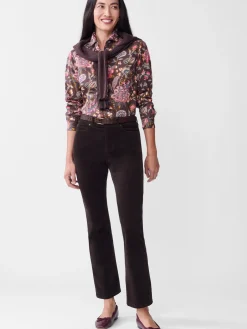 J.McLaughlin Lenni Velvet Jeans DarkChocolate Sale