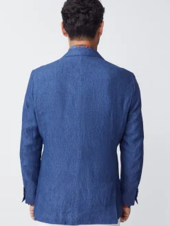 J.McLaughlin Lisbon Linen Sport Coat HeatherNavy Discount